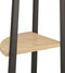 vidaXL - Hoekkastje - met - 4 - schappen - 45,5x31,5x150 - cm - lichtbruin - en - zwart