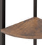 vidaXL - Hoekkastje - met - 4 - schappen - 45,5x31,5x150 - cm - donkerbruin - en - zwart
