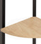 vidaXL - Hoekkastje - met - 4 - schappen - 45,5x31,5x150 - cm - lichtbruin - en - zwart