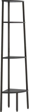 vidaXL - Hoekkastje - met - 4 - schappen - 45,5x31,5x150 - cm - zwart