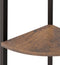 vidaXL - Hoekkastje - met - 5 - schappen - 45,5x31,5x180 - cm - donkerbruin - en - zwart