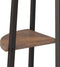 vidaXL - Hoekkastje - met - 5 - schappen - 45,5x31,5x180 - cm - donkerbruin - en - zwart