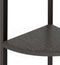 vidaXL - Hoekkastje - met - 5 - schappen - 45,5x31,5x180 - cm - zwart