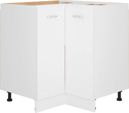 vidaXL - Hoekonderkast - 75,5x75,5x80,5 - cm - bewerkt - hout - wit