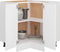 vidaXL - Hoekonderkast - 75,5x75,5x80,5 - cm - bewerkt - hout - wit