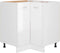 vidaXL - Hoekonderkast - 75,5x75,5x80,5 - cm - spaanplaat - hoogglans - wit