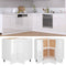 vidaXL - Hoekonderkast - 75,5x75,5x80,5 - cm - spaanplaat - hoogglans - wit