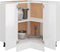 vidaXL - Hoekonderkast - 75,5x75,5x80,5 - cm - spaanplaat - hoogglans - wit