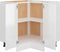 vidaXL - Hoekonderkast - 75,5x75,5x80,5 - cm - spaanplaat - hoogglans - wit