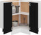 vidaXL - Hoekonderkast - 75,5x75,5x80,5 - cm - spaanplaat - zwart