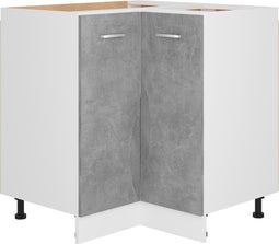 vidaXL - Hoekonderkast - 75,5x75,5x81,5 - cm - spaanplaat - betongrijs