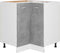 vidaXL - Hoekonderkast - 75,5x75,5x81,5 - cm - spaanplaat - betongrijs