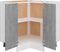 vidaXL - Hoekonderkast - 75,5x75,5x81,5 - cm - spaanplaat - betongrijs