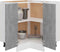 vidaXL - Hoekonderkast - 75,5x75,5x81,5 - cm - spaanplaat - betongrijs