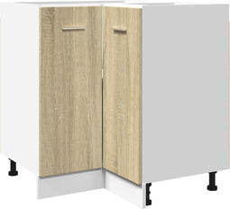 vidaXL - Hoekonderkast - 75,5x75,5x81,5 - cm - spaanplaat - sonoma - eikenkleurig