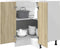vidaXL - Hoekonderkast - 75,5x75,5x81,5 - cm - spaanplaat - sonoma - eikenkleurig