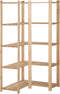 vidaXL - Hoekopbergrek - 5-laags - 82,5x82,5x170 - cm - massief - grenenhout
