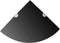 vidaXL - Hoekplank - met - chromen - dragers - zwart - 25x25 - cm - glas