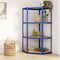 vidaXL - Hoekrek - 4-laags - staal - en - bewerkt - hout - blauw