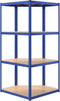 vidaXL - Hoekrek - 4-laags - staal - en - bewerkt - hout - blauw