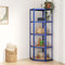 vidaXL - Hoekrek - 5-laags - staal - en - bewerkt - hout - blauw