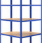 vidaXL - Hoekrek - 5-laags - staal - en - bewerkt - hout - blauw