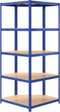 vidaXL - Hoekrek - 5-laags - staal - en - bewerkt - hout - blauw