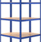 vidaXL - Hoekrek - 5-laags - staal - en - bewerkt - hout - blauw