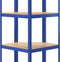 vidaXL - Hoekrek - 5-laags - staal - en - bewerkt - hout - blauw