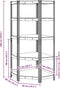 vidaXL - Hoekrek - 5-laags - staal - en - bewerkt - hout - zilverkleurig