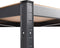 vidaXL - Hoekrek - 5-laags - staal - en - bewerkt - hout - antracietkleurig