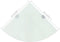 vidaXL - Hoekschap - met - chromen - dragers - 25x25 - cm - glas - wit