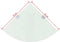 vidaXL - Hoekschap - met - chromen - dragers - 25x25 - cm - glas - wit
