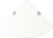 vidaXL - Hoekschap - met - chromen - dragers - transparant - 25x25 - cm - glas