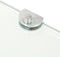 vidaXL - Hoekschap - met - chromen - dragers - transparant - 25x25 - cm - glas