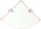 vidaXL - Hoekschap - met - chromen - dragers - transparant - 25x25 - cm - glas