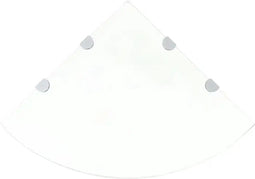 vidaXL - Hoekschap - met - chromen - dragers - transparant - 45x45 - cm - glas