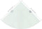 vidaXL - Hoekschap - met - chromen - dragers - wit - 35x35 - cm - glas