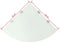 vidaXL - Hoekschap - met - chromen - dragers - wit - 45x45 - cm - glas
