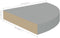 vidaXL - Hoekschap - zwevend - 25x25x3,8 - cm - MDF - grijs