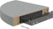 vidaXL - Hoekschap - zwevend - 25x25x3,8 - cm - MDF - grijs