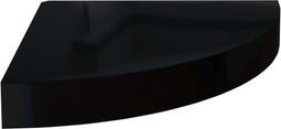 vidaXL - Hoekschap - zwevend - 25x25x3,8 - cm - MDF - hoogglans - zwart