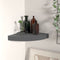 vidaXL - Hoekschap - zwevend - 25x25x3,8 - cm - MDF - hoogglans - grijs