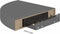 vidaXL - Hoekschap - zwevend - 25x25x3,8 - cm - MDF - hoogglans - grijs