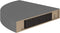 vidaXL - Hoekschap - zwevend - 25x25x3,8 - cm - MDF - hoogglans - grijs
