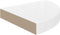 vidaXL - Hoekschap - zwevend - 25x25x3,8 - cm - MDF - hoogglans - wit
