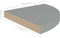 vidaXL - Hoekschap - zwevend - 35x35x3,8 - cm - MDF - grijs
