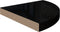 vidaXL - Hoekschap - zwevend - 35x35x3,8 - cm - MDF - hoogglans - zwart