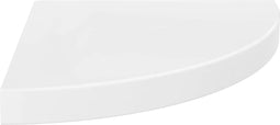 vidaXL - Hoekschap - zwevend - 35x35x3,8 - cm - MDF - hoogglans - wit