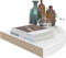 vidaXL - Hoekschap - zwevend - 35x35x3,8 - cm - MDF - hoogglans - wit